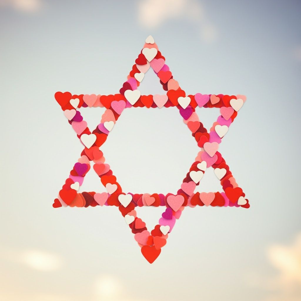 Star of David Made of Hearts, Dreamy Art