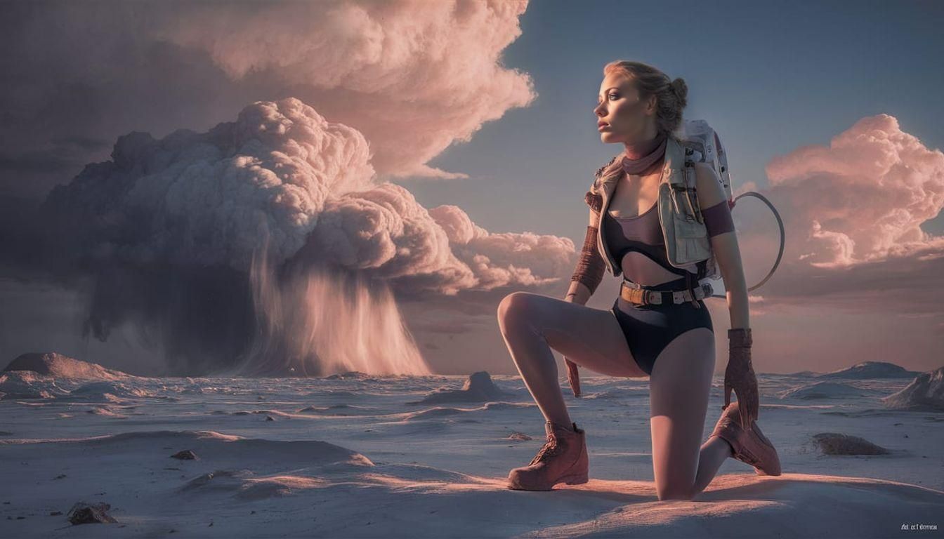 landed on a seemingly dead alien planet, a portrait view fro...