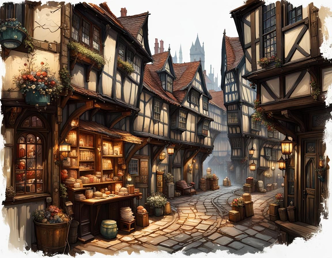 Medieval streets in York