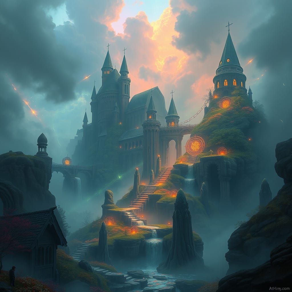 Ethereal Dreamworld in Vibrant Colors