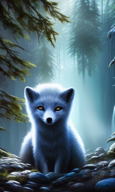 Arctic fox - AI Generated Artwork - NightCafe Creator