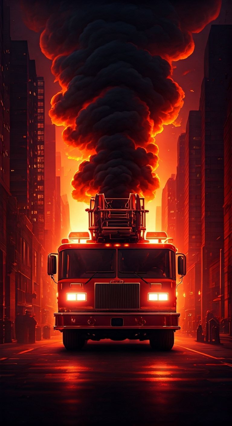 Fire red color. dynamic fire-red in multiple layers with shades with bold fire thin line accents.A fire ...  by @Showy