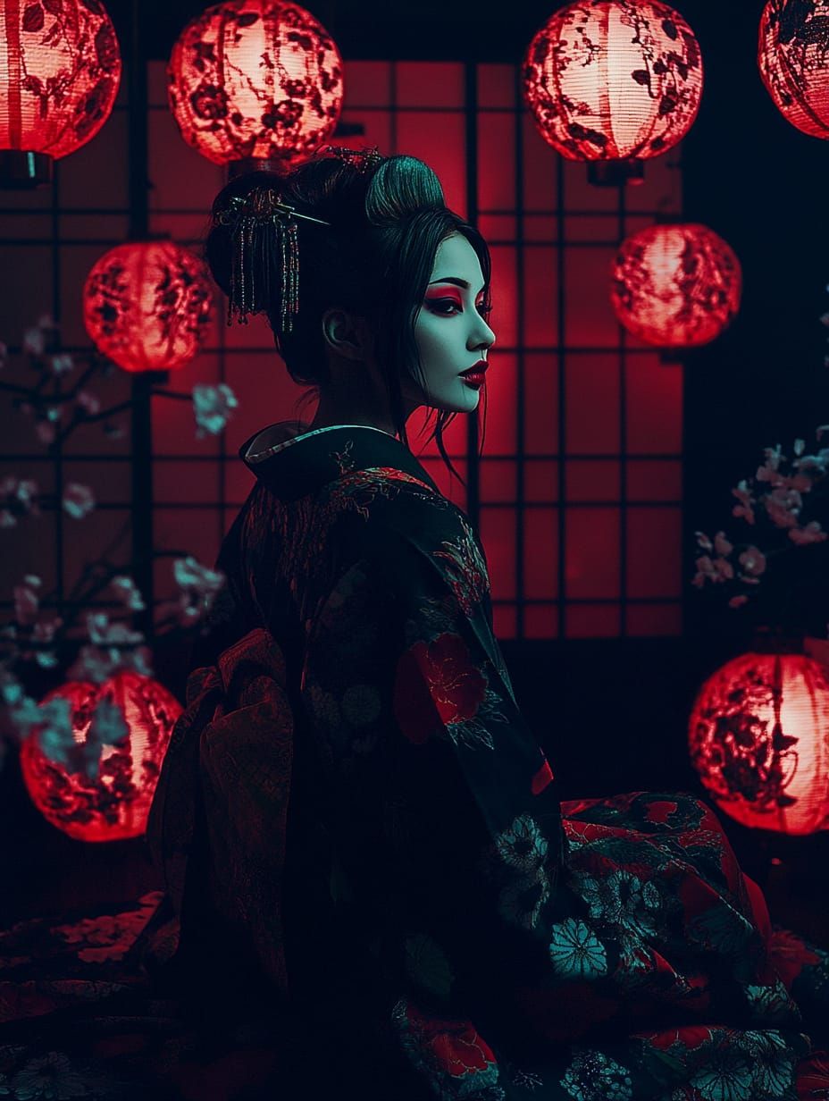 "Scarlet Lanterns in Silence"