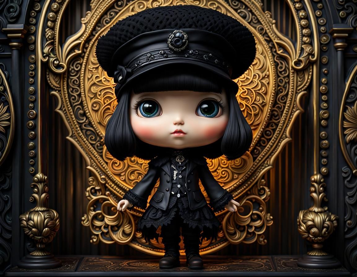 cute chibi goth character  by @Gigi_UK