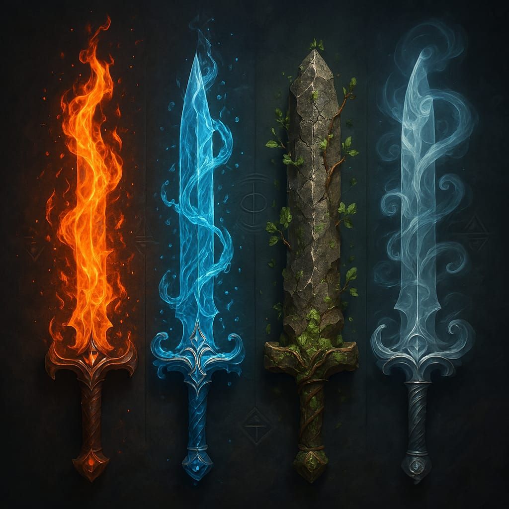 Elemental swords