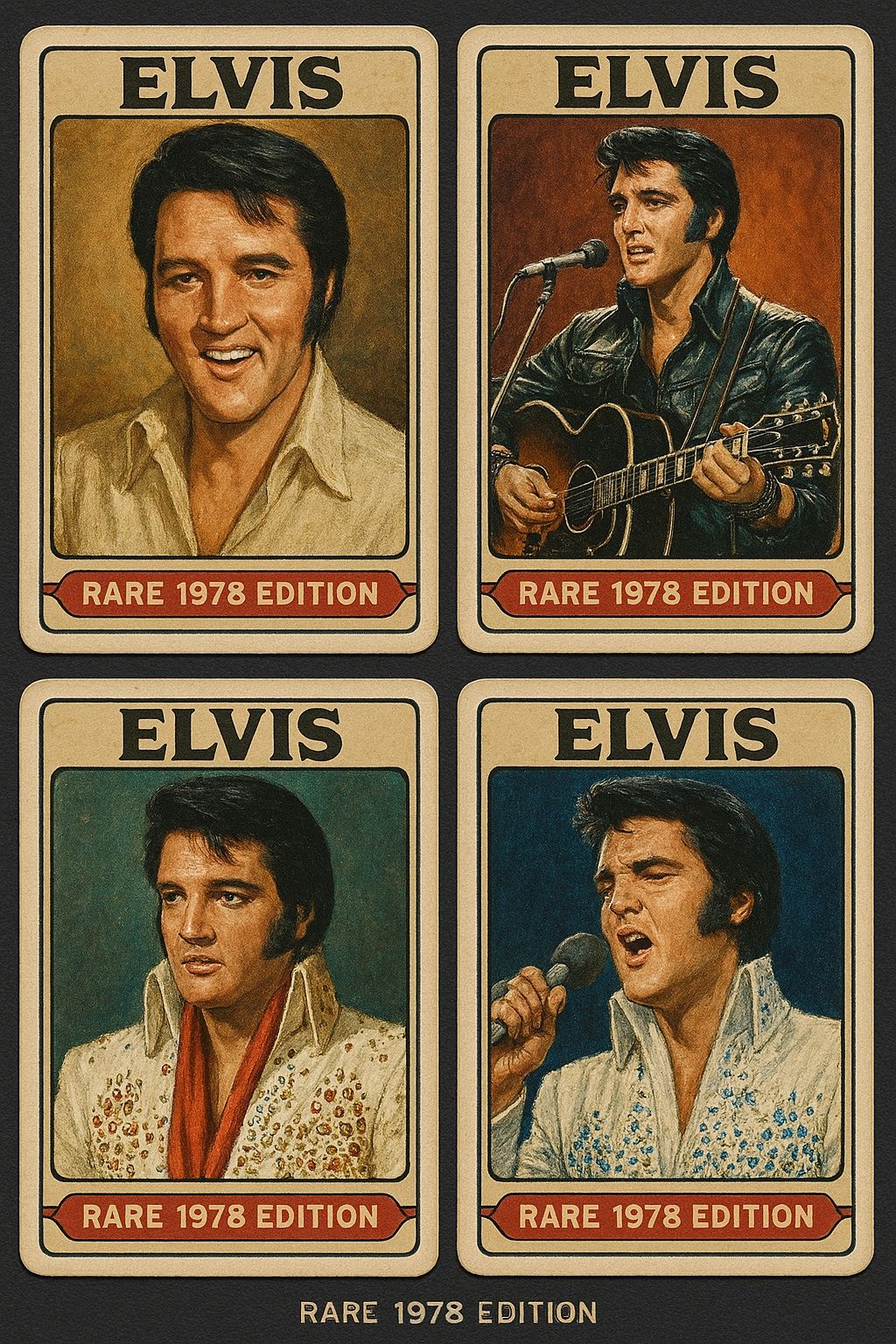 Rare 1978 Elvis Trading cards.