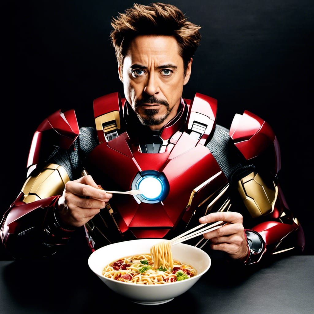 Iron Man Enjoys Some Ramen