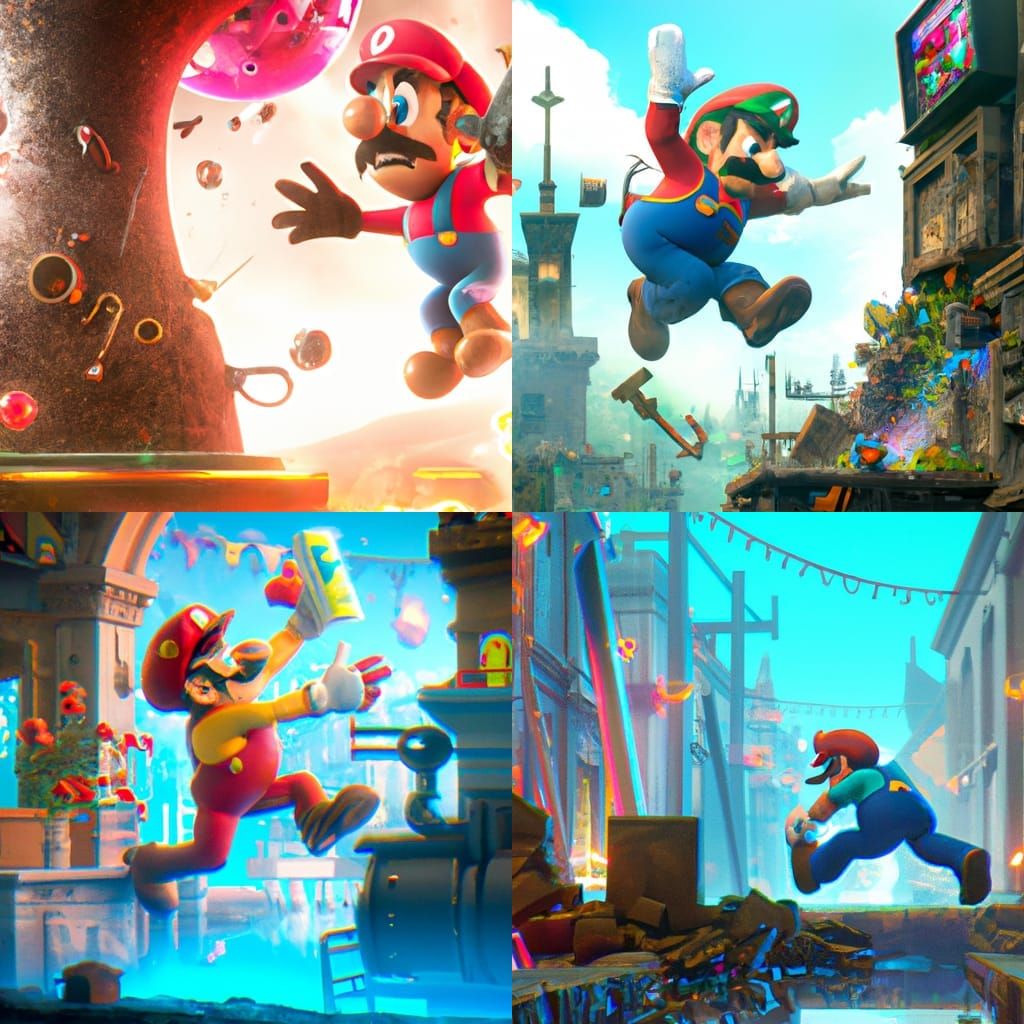 mario from smash bros hitting a computer