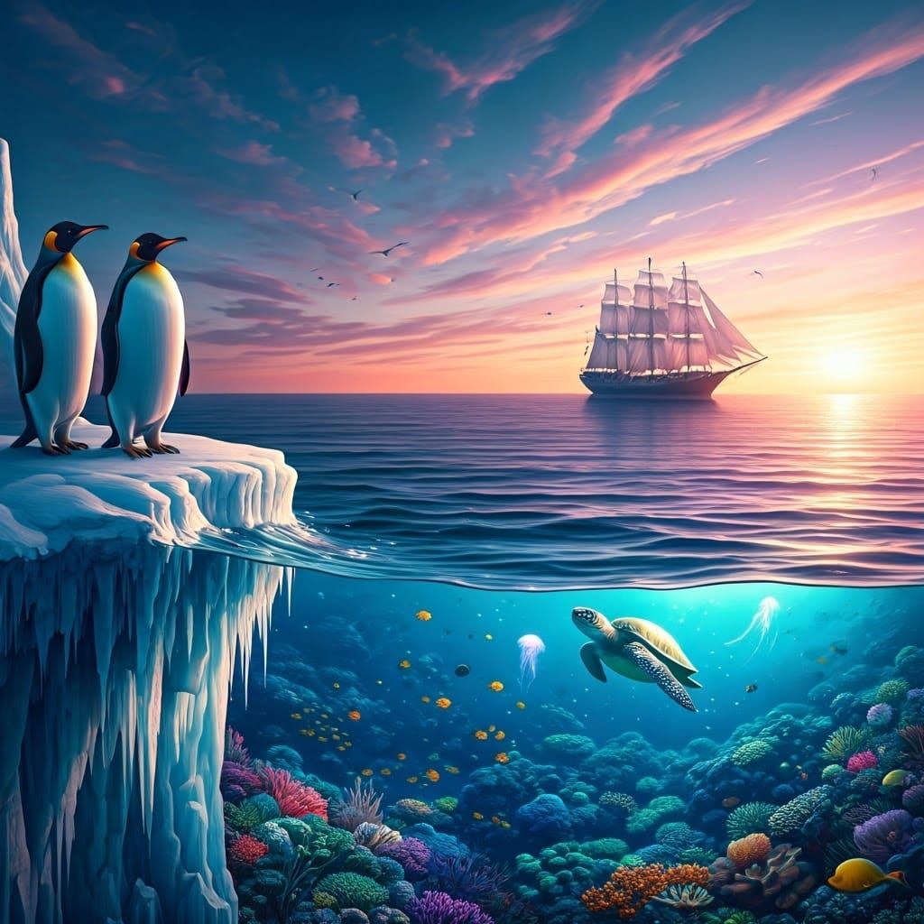 Water and Ice  by @Thomas