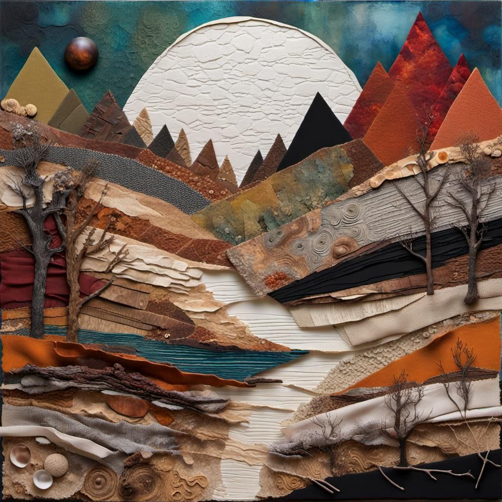 Texture Play Landscape Collage