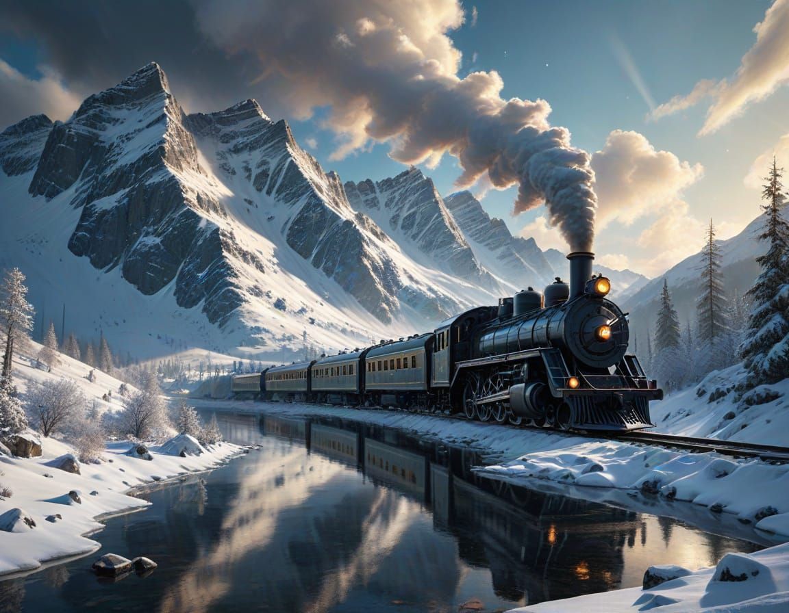 Winter train  by @Victoria G
