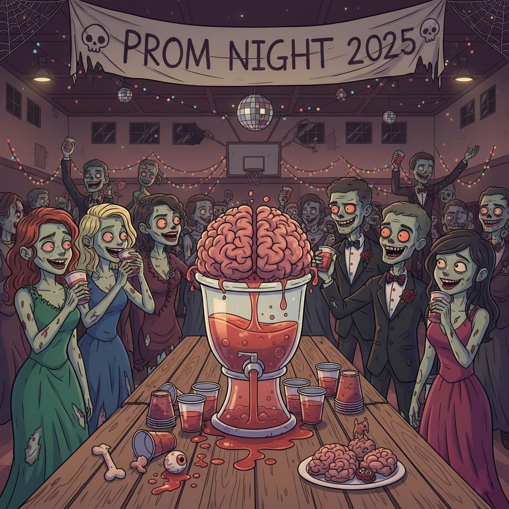 At the Zombie Prom Night buffet