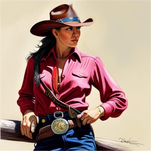 Cowgirl - AI Generated Artwork - NightCafe Creator