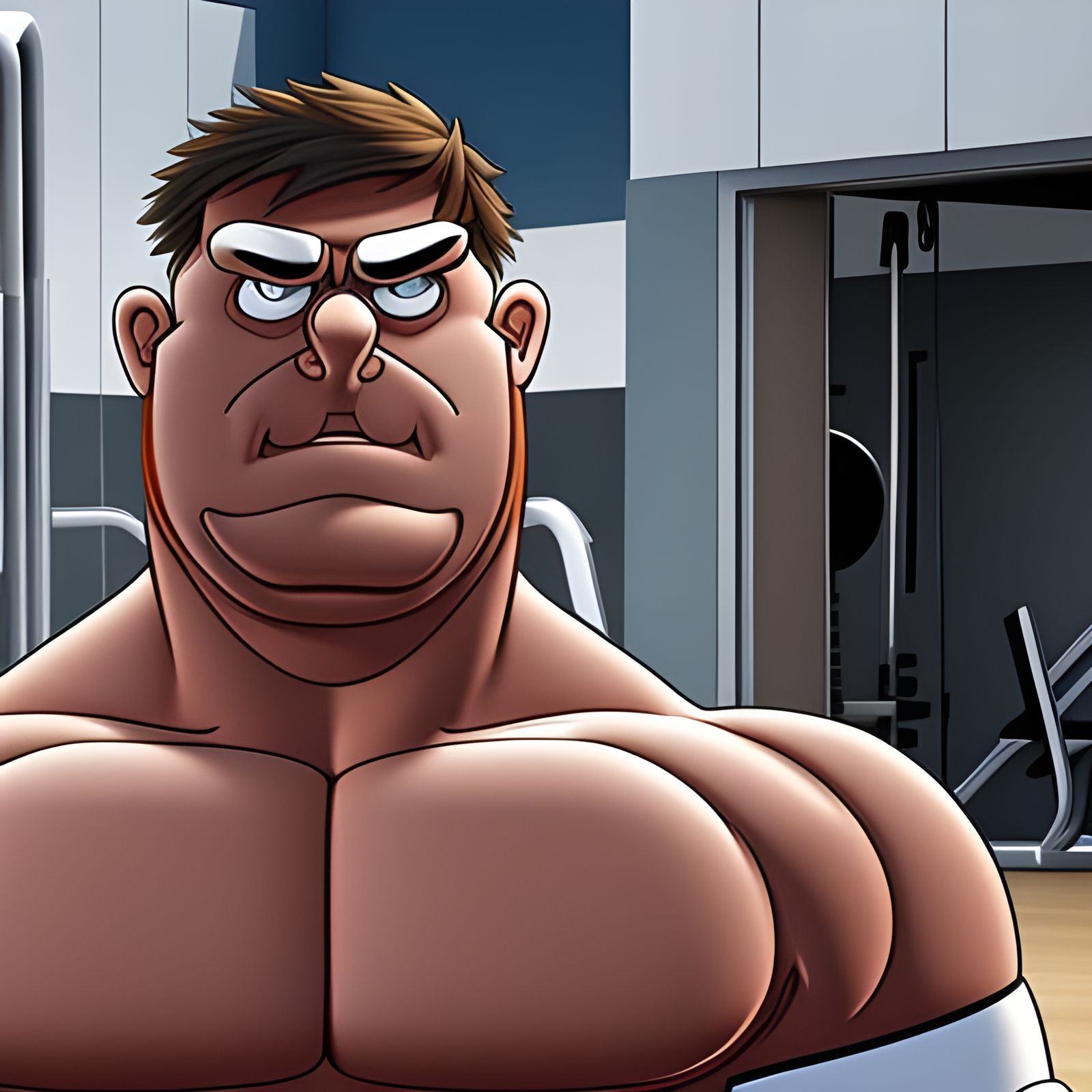 Peter Griffin on Steroids #5 - AI Generated Artwork - NightCafe Creator