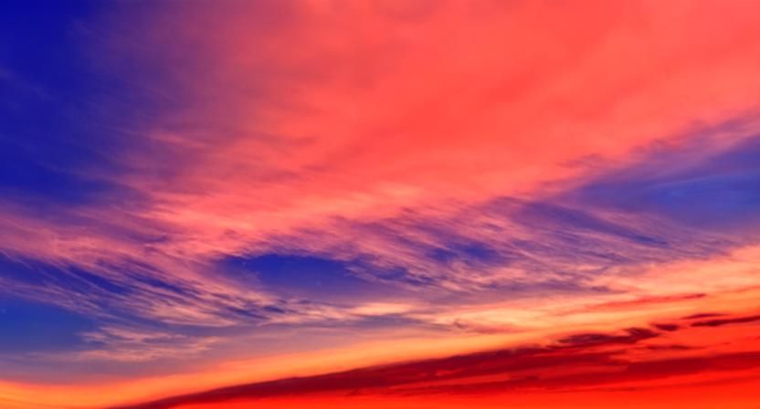 An Unexplored Sunset, Vast Sherbert Skies Fade Into The Blue...