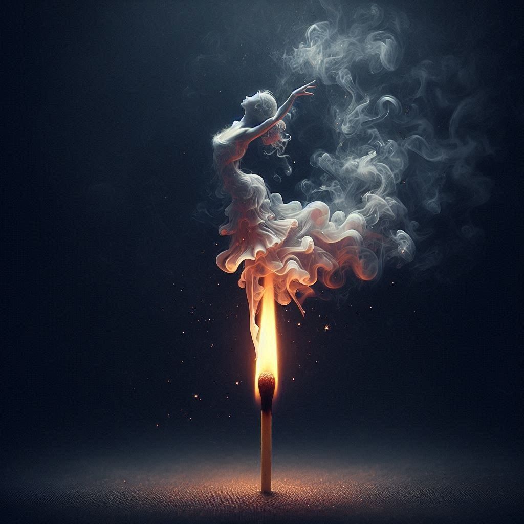 Smokey Flame Dancer  by @zephyrael