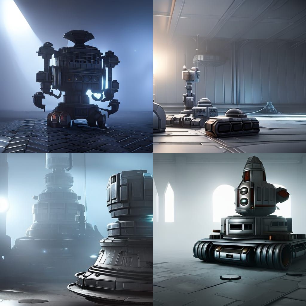 turret robots as enemies for a tabletop game