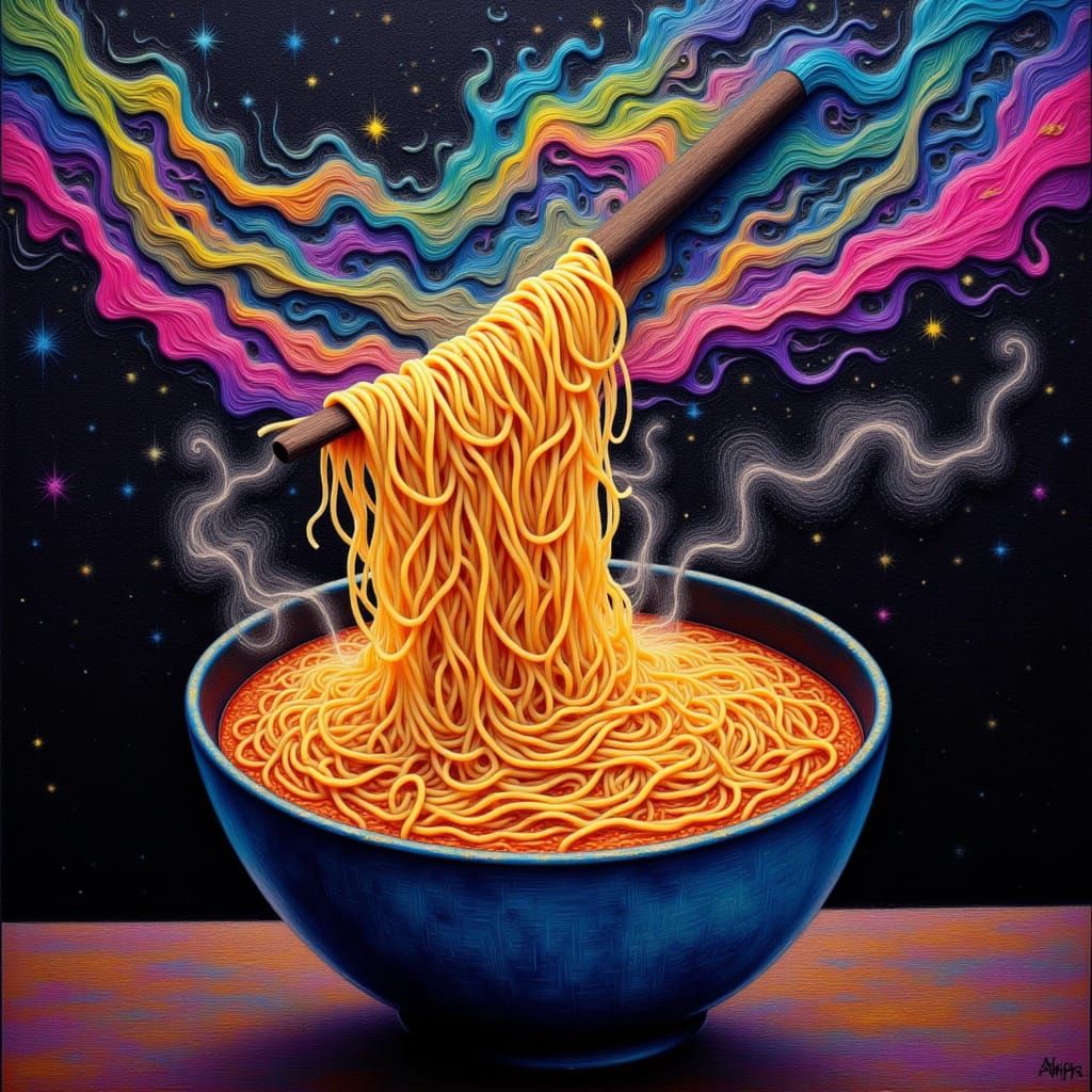 <lora:Sureally:1.0>  Meaningful Experimental attractive Ramen noodles,Michael Cina, Alberto Seveso, Dariusz Zawadzki, Cyril Rolando and Dan ...