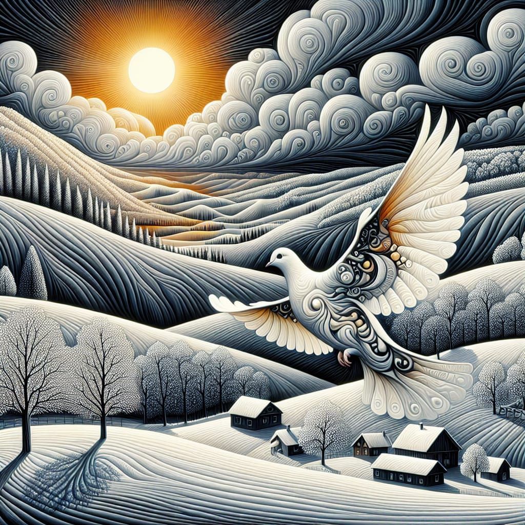  A winter landscape.  by @Violet