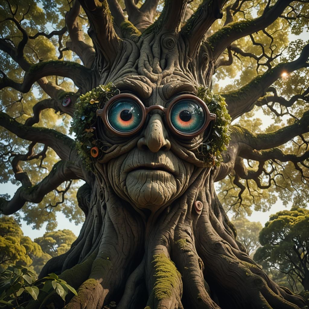 Tree with Googly eyes   by @Sherkhal