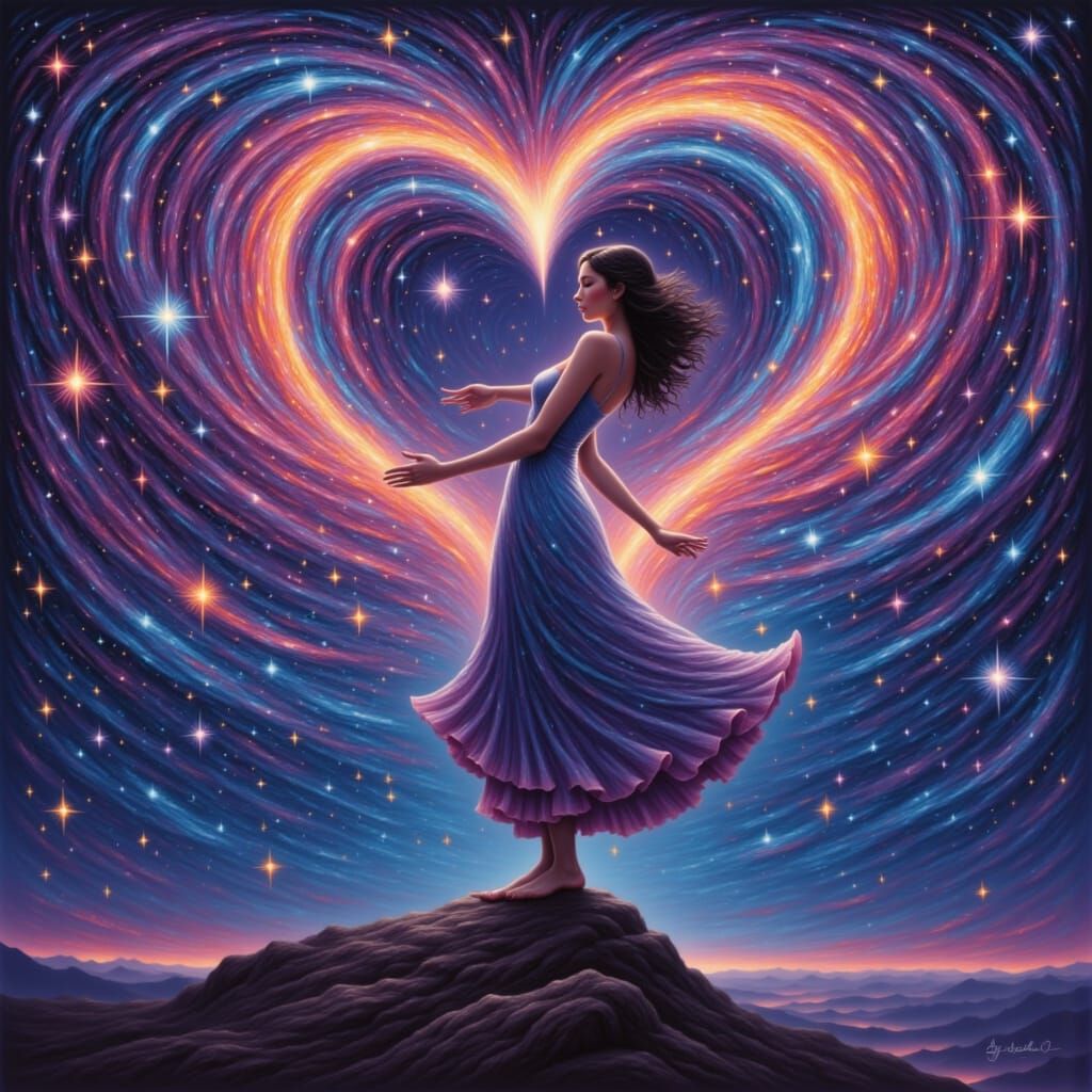 She lifts the veil of the ordinary (Ordinary)
With a heart full of hope, she’s legendary (Legendary)
In the rhythm of her pulse, magic spins...