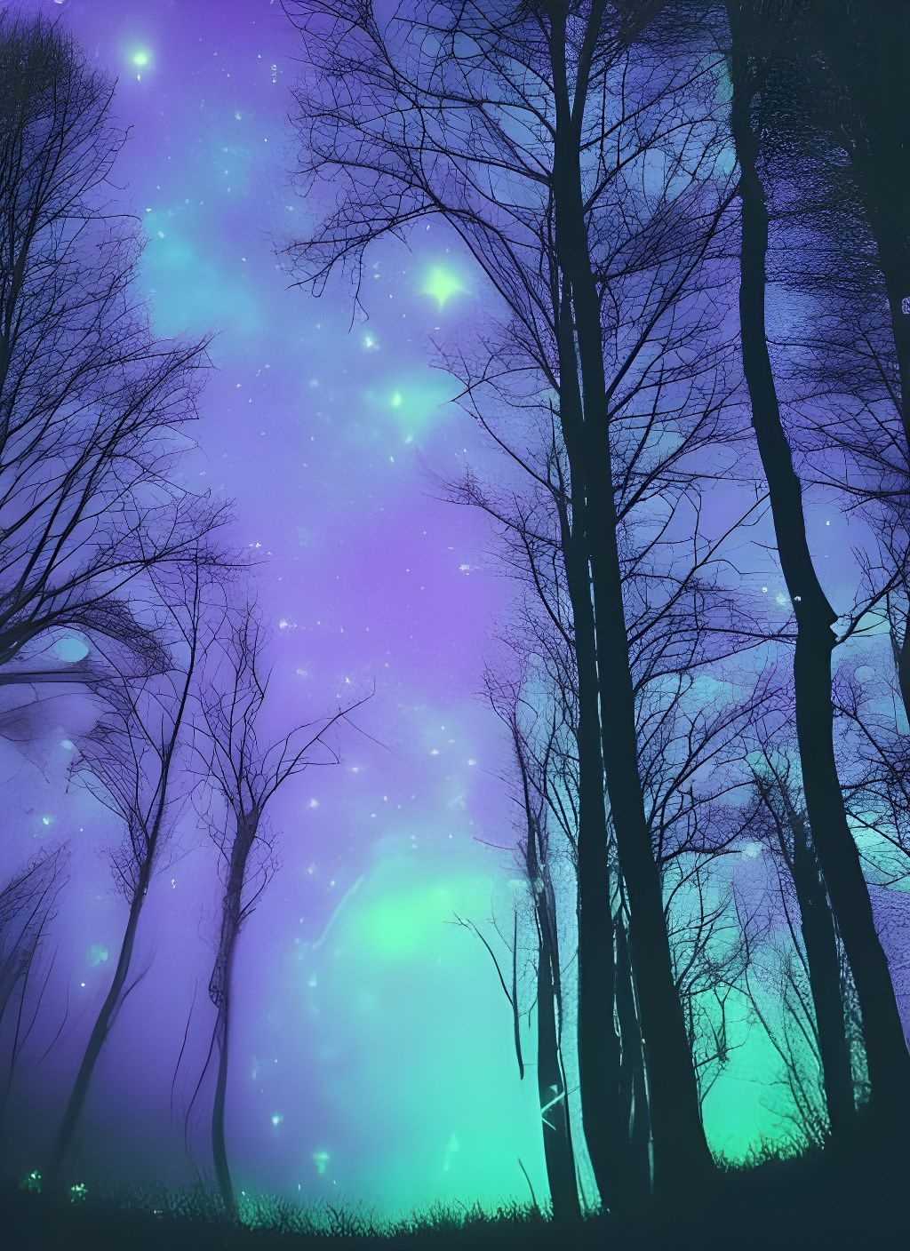 The starry sky at night - AI Generated Artwork - NightCafe Creator