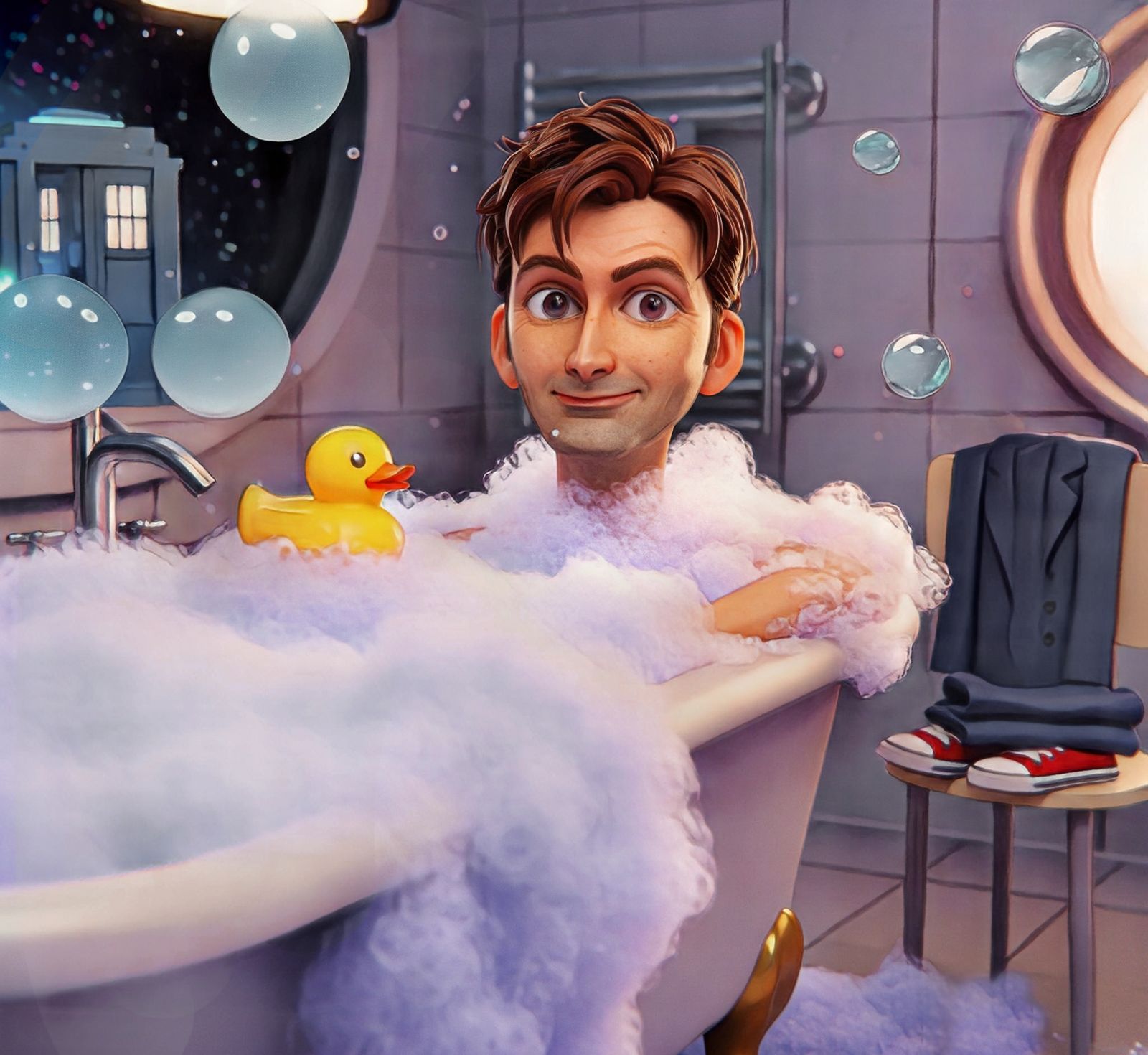 Even a Timelord need a relaxing Foambath