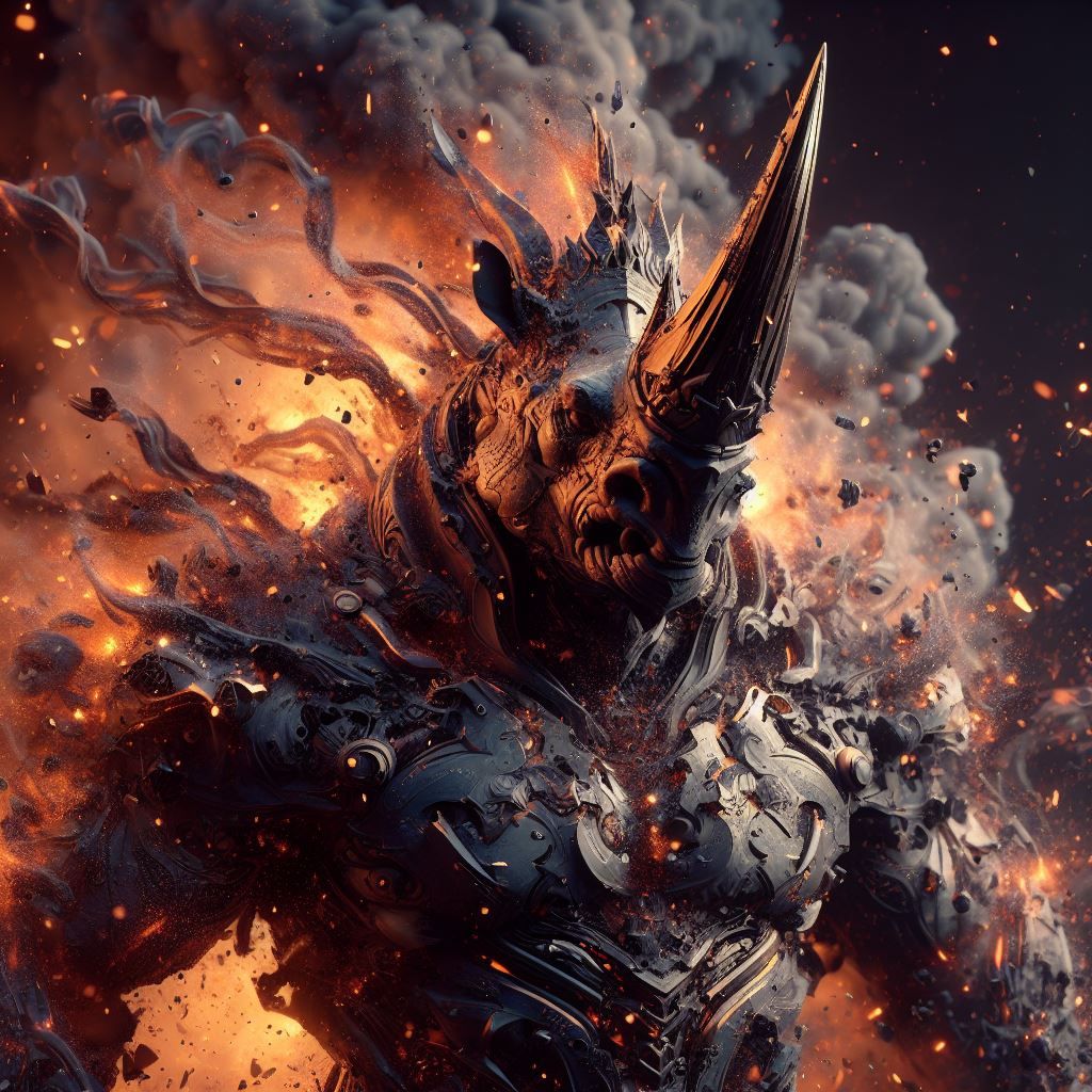 Rhinoceros warrior
