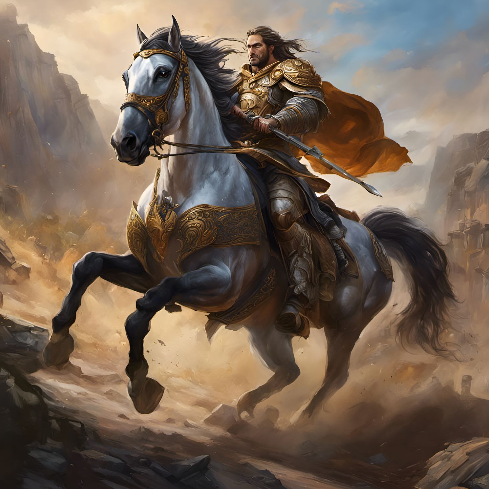 Medieval fantasy paladin  by @That cinema teacher