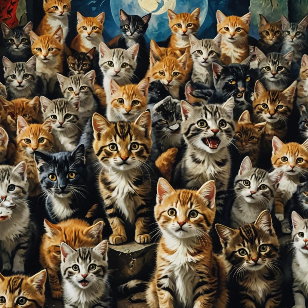 Movie poster with angry kittens 
Made-Up movie poster by Mar...