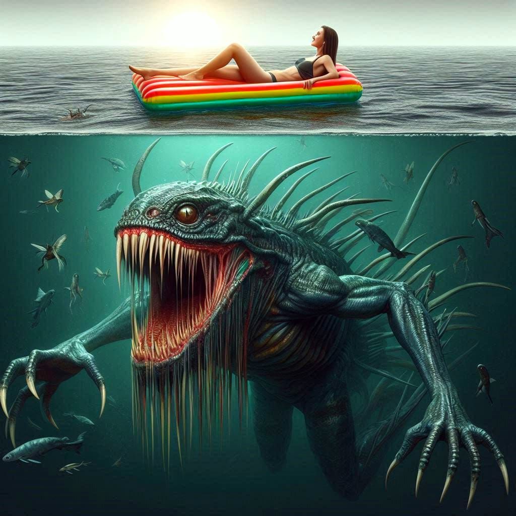 just beneath the surface...