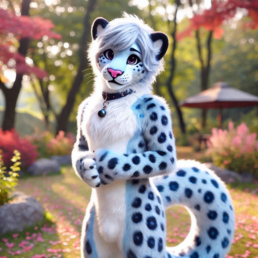 Blue leopard fursuit