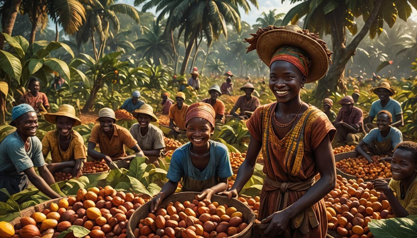 Cacao Harvest in Cote d'Ivoire (I love chocolate)  by @Alan Elsam