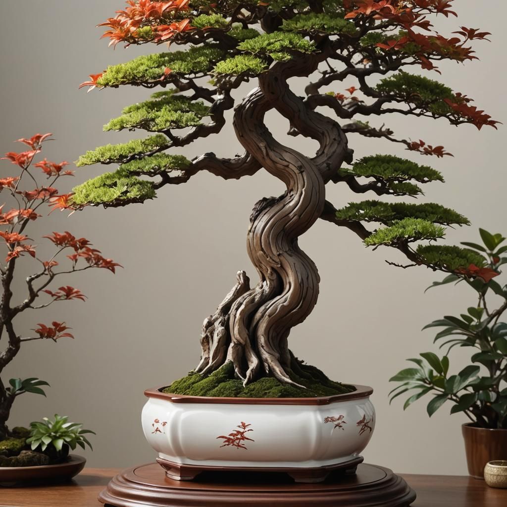 A stunning and meticulously crafted porcelain planter featur...