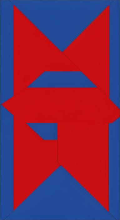 The image is a square with a blue background. In the center ...