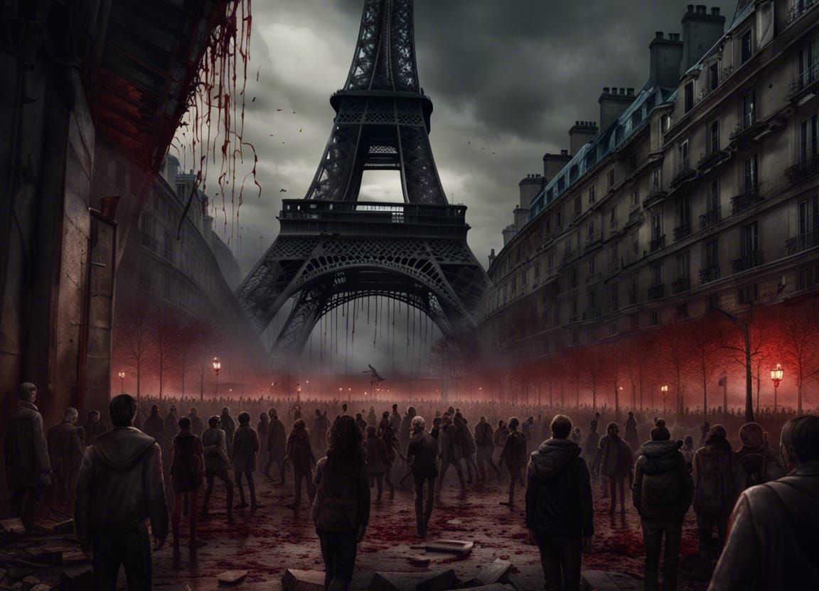 Survivors ralliement after fight against zombies  by @PetitCailloux