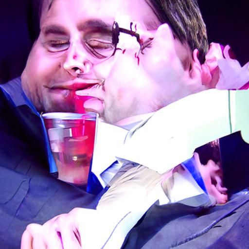 Michael Scott and Dwight Schrute drunk
