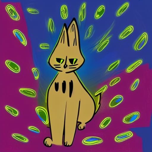 Weird blind cat