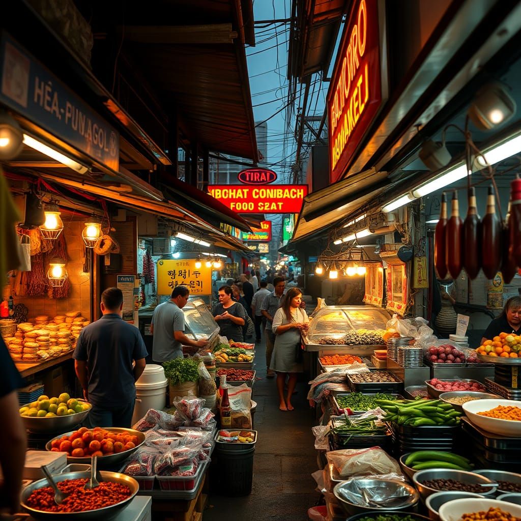 One night in Bangkok market   by @Make me