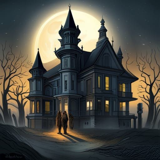 A Haunted House under the Lunar Eclipse