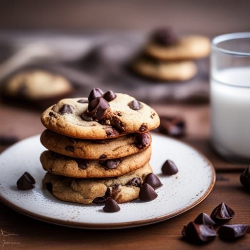 Chocolate chip cookies🍪  by @ELYLEE