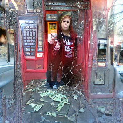 Standing Outside a Broken Phone Booth with Money in My Hand