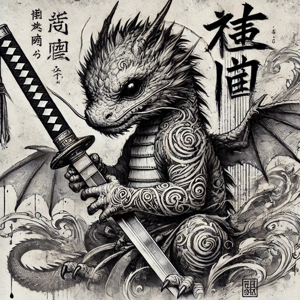 Baby Dragon Samurai