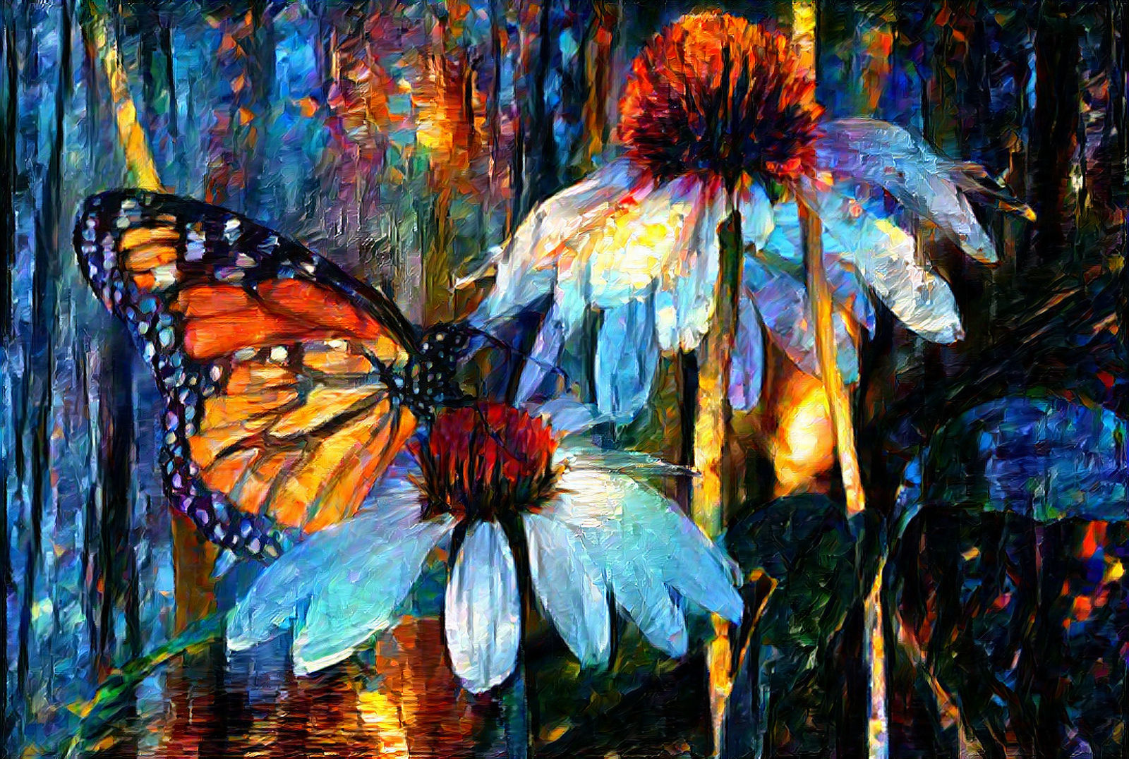 Monarch on coneflower 
