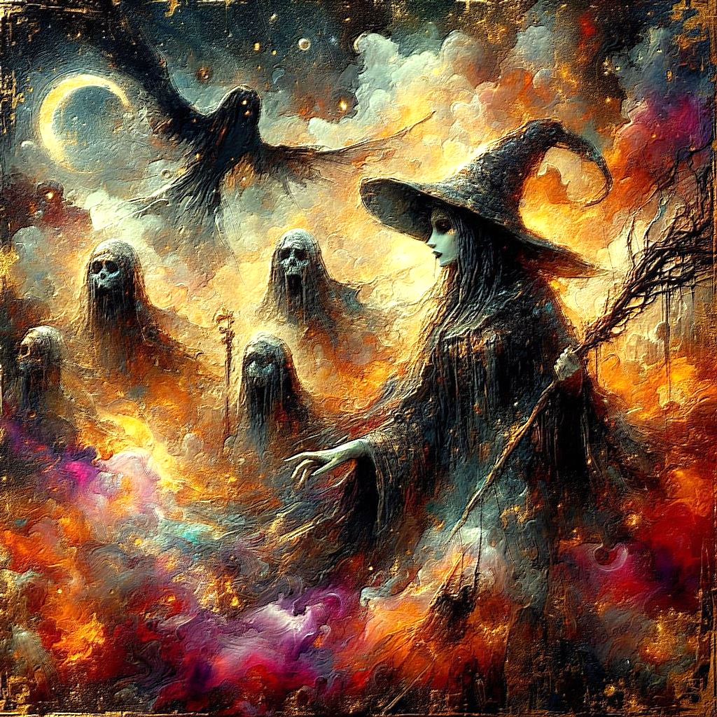 Witches and Ghosts Challenge hosted by Sherri   by @AI Nightrider