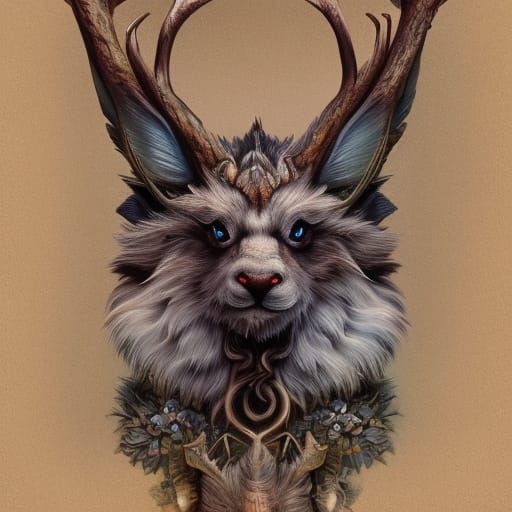 Jackalope  by @Moonflower