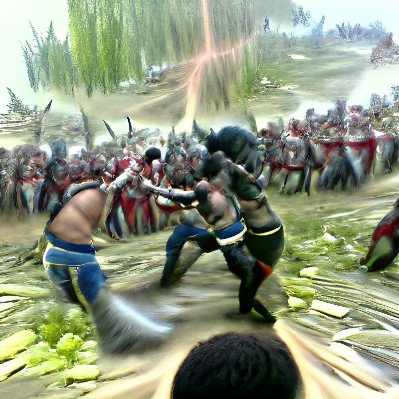 Clash between warriors