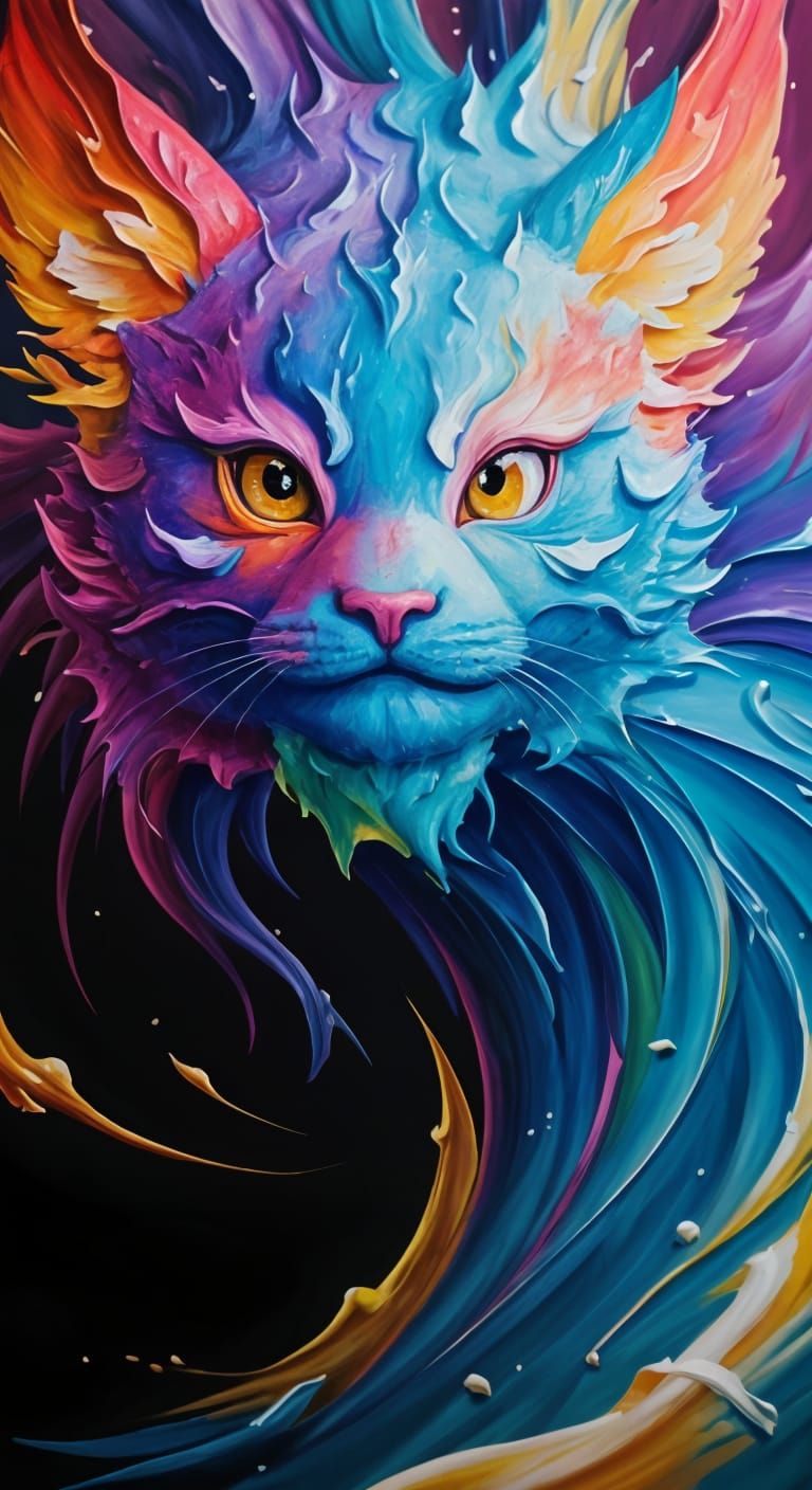 Paint cat  by @Windoula