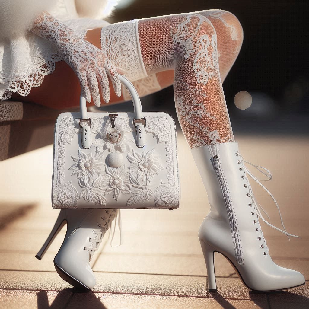 White bag and boots