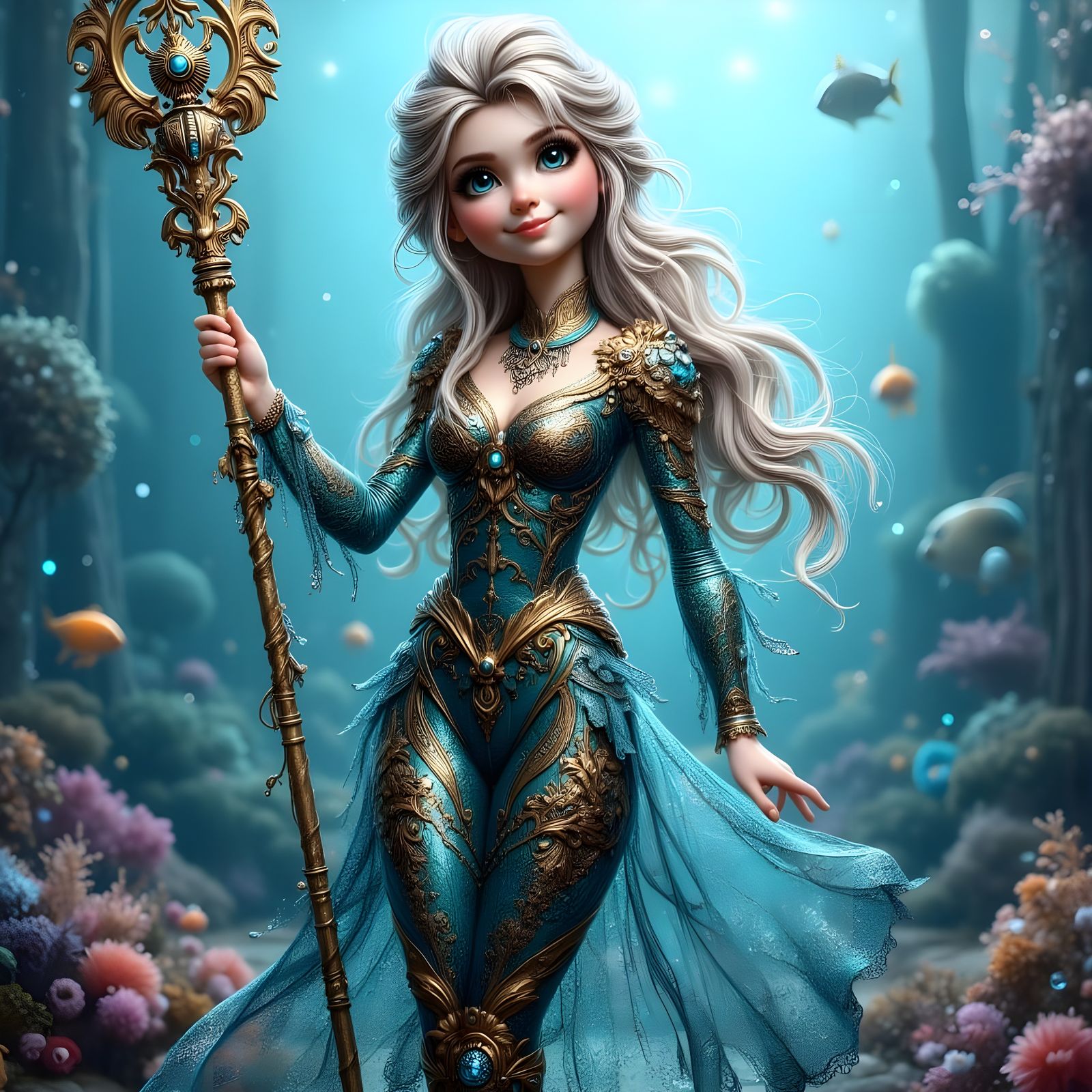 "Jewel in the Sea" Paper Dolls